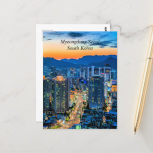 Myeongdong, Seoul, Südkorea Postkarte