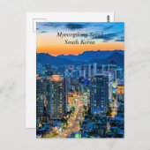 Myeongdong, Seoul, Südkorea Postkarte (Vorne/Hinten)