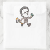 Myers Plays Guitar Quadratischer Aufkleber (Tasche)