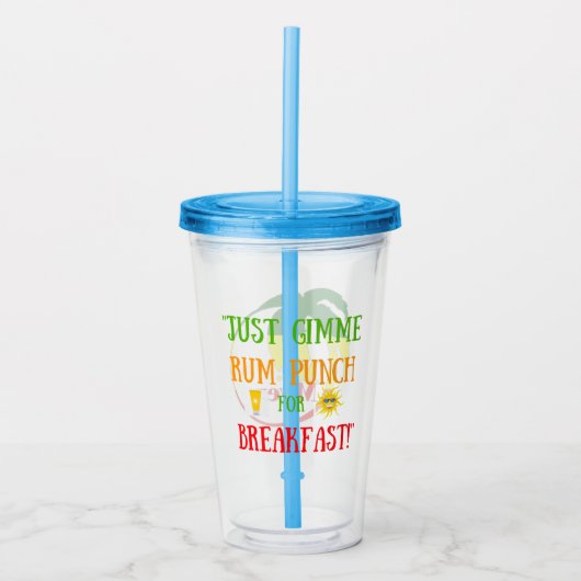 Myers "Rum Punch for Breakfast" Acryl Tumbler Acryltrinkbecher (Vorderseite)