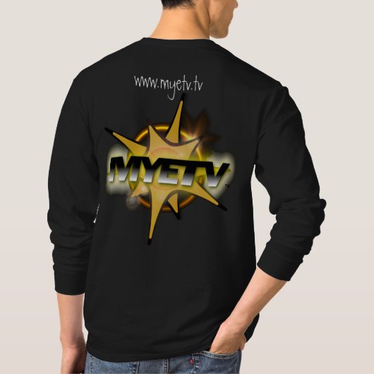 MYETV Men's Basic Long Sleeve T - Shirt (schwarz) (Rückseite)