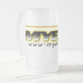 MYETVs Mattierter Glascup Mattglas Bierglas (Vorderseite Links)