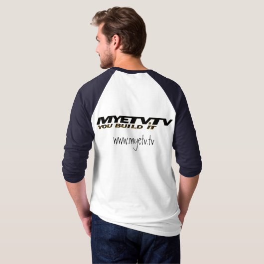 MYETV's Men's Basic 3/4 Sleeve Raglan T - Shirt (Schwarz voll)