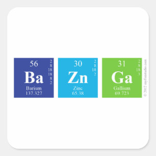 MyFunStudio.com - BaZnGa.pdf Quadratischer Aufkleber