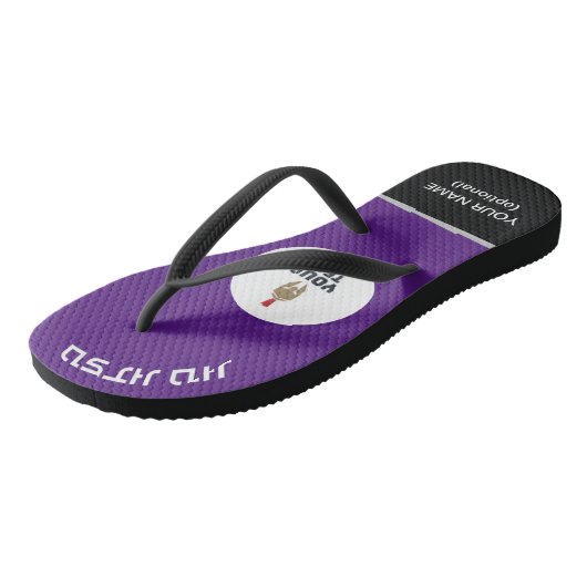 MyJiuJitsuStore.com FlipFlop Lila Belt Edition Badesandalen (Schrägansicht)
