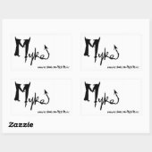 Myke Name Rectangle Sticker (Blatt)