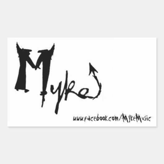 Myke Name Rectangle Sticker (Vorderseite)