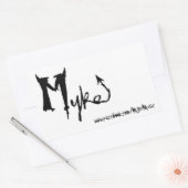 Myke Name Rectangle Sticker (Umschlag)