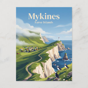 Mykines, Färöer-Inseln Postkarte