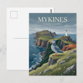 Mykines Färöer Postkarte (Vorne/Hinten)