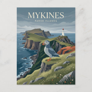 Mykines Färöer Postkarte