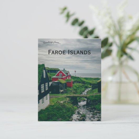 Mykines Farosinseln Postcard Postkarte (Stehend Vorderseite)