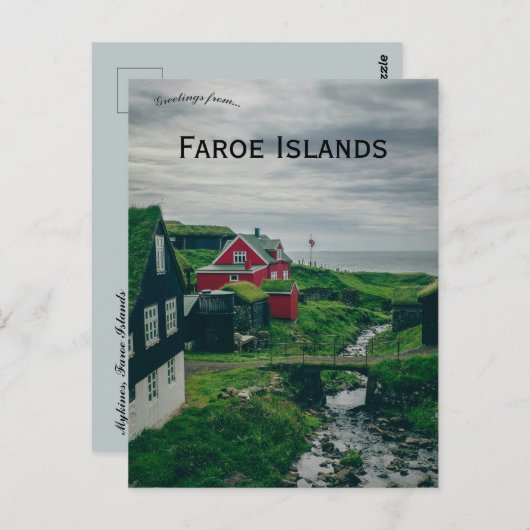 Mykines Farosinseln Postcard Postkarte (Vorne/Hinten)