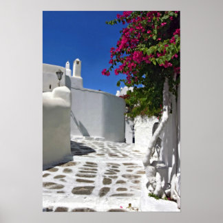 Mykonos Alley Kunstdruckerei Poster