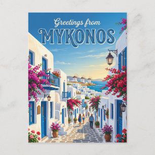 Mykonos Altstadt Griechenland Postkarte