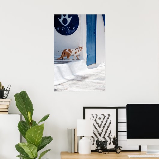 Mykonos cat - Poster (Heimbüro)