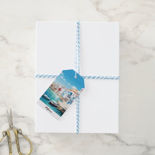 Mykonos Geschenkanhänger (Mit Garn)