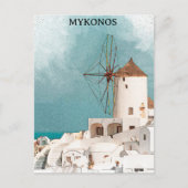 Mykonos Greece Alefkandra Windmill Postkarte (Vorderseite)
