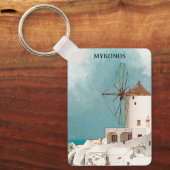 Mykonos Greece Alefkandra Windmill Schlüsselanhänger (Vorderseite)