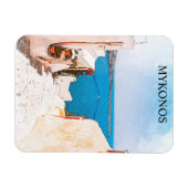 Mykonos Greece Ocean View Travel Magnet (Horizontal)
