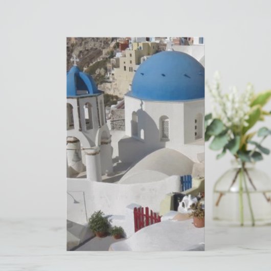 Mykonos Greece Travel Briefpapier (Stehend Vorderseite)