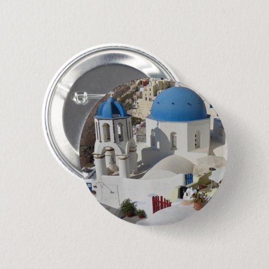 Mykonos Greece Travel Button (Vorne & Hinten)