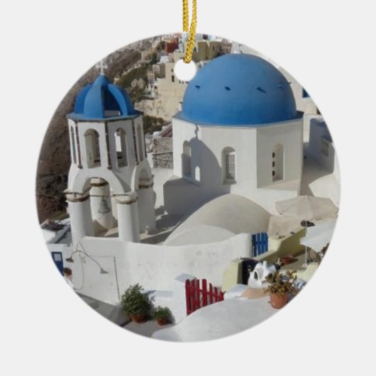 Mykonos Greece Travel Keramik Ornament (Vorne)
