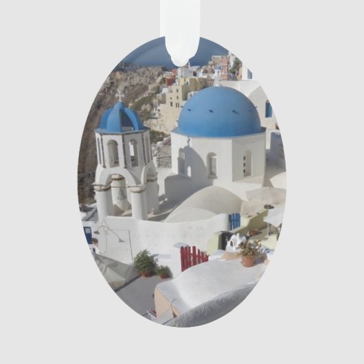 Mykonos Greece Travel Ornament (Vorderseite)