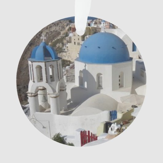 Mykonos Greece Travel Ornament (Vorderseite)