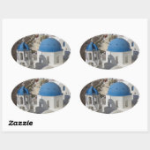 Mykonos Greece Travel Ovaler Aufkleber (Blatt)