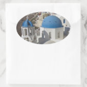 Mykonos Greece Travel Ovaler Aufkleber (Tasche)