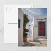 Mykonos Greece Travel Postcard Feiertagspostkarte (Vorne/Hinten)