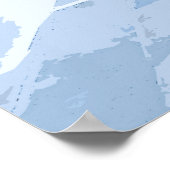 Mykonos Greece Watercolor Digital Painting Poster (Ecke)