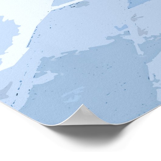 Mykonos Greece Watercolor Digital Painting Poster (Ecke)