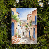 Mykonos Greece Watercolor Postcard Einladung