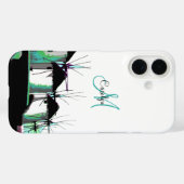 Mykonos Greece Windmills mit Ihrem Monogramm Case-Mate iPhone Hülle (Rückseite (Horizontal))