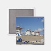 Mykonos, Griechenland, 2010 Magnet (Vorderseite/Rückseite)