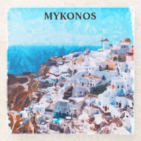 Mykonos Griechenland Aquarellmalerei
