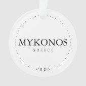 Mykonos, Griechenland Einfache internationale Reis Ornament (Vorderseite)