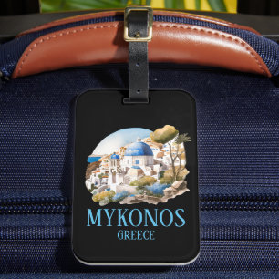 Mykonos Griechenland Griechische Insel Vintage Rei Gepäckanhänger