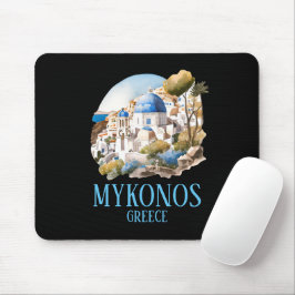 Mykonos Griechenland Griechische Insel Vintage Rei Mousepad