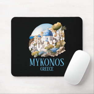 Mykonos Griechenland Griechische Insel Vintage Rei Mousepad