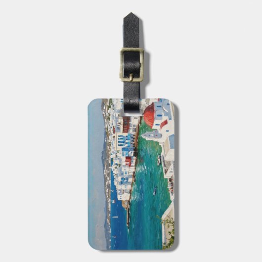 Mykonos Griechenland Griechische Inseln Little Ven Gepäckanhänger (Vorderseite vertikal)