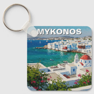Mykonos Griechenland Griechische Inseln Little Ven Schlüsselanhänger