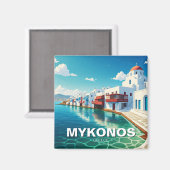 Mykonos Griechenland Griechische Inseln Magnet (Vorderseite/Rückseite)