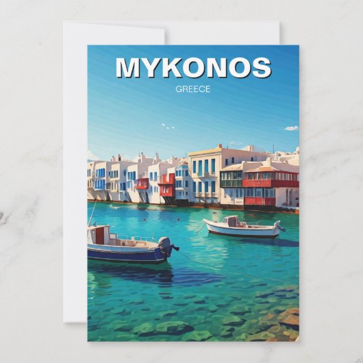 Mykonos-Griechenland-Inseln Feiertagskarte (Vorderseite)