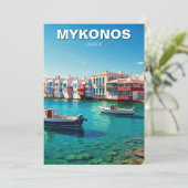 Mykonos-Griechenland-Inseln Feiertagskarte (Stehend Vorderseite)