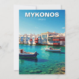 Mykonos-Griechenland-Inseln Feiertagskarte