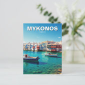 Mykonos-Griechenland-Inseln Postkarte (Stehend Vorderseite)
