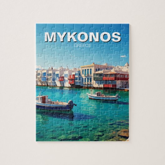 Mykonos-Griechenland-Inseln Puzzle (Vertikal)
